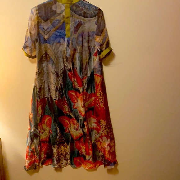 🌹Vintage %100 Silk Dress🌹Delicate & beautiful🌹 - Picture 13 of 16